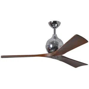 Atlas Irene-3 Commercial Grade Ceiling Fan whith Wooden Blades - Polished Chrome by Atlas, a Ceiling Fans for sale on Style Sourcebook