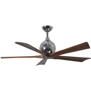 Atlas Irene-5 Commercial Grade Ceiling Fan whith Wooden Blades - Polished Chrome by Atlas, a Ceiling Fans for sale on Style Sourcebook
