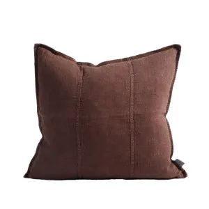 Luca® Linen Cushion - Chocolate by Eadie Lifestyle, a Cushions, Decorative Pillows for sale on Style Sourcebook