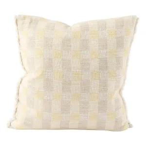 Felice Feather Fill Cushion 50x50cm in Butter by OzDesignFurniture, a Cushions, Decorative Pillows for sale on Style Sourcebook