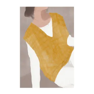 Mustard Vest , By Little Dean by Gioia Wall Art, a Prints for sale on Style Sourcebook