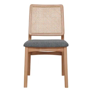 Jonas Dining Chair in Rattan / Talent Dark Grey by OzDesignFurniture, a Dining Chairs for sale on Style Sourcebook