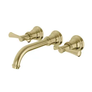 Cromford Basin/Bath Wall Tap Set Brushed In Gold By Phoenix by PHOENIX, a Bathroom Taps & Mixers for sale on Style Sourcebook