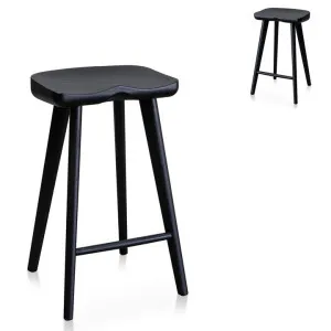Set of 2 - Bethan 65cm Wooden Bar stool - Black by Interior Secrets - AfterPay Available by Interior Secrets, a Bar Stools for sale on Style Sourcebook
