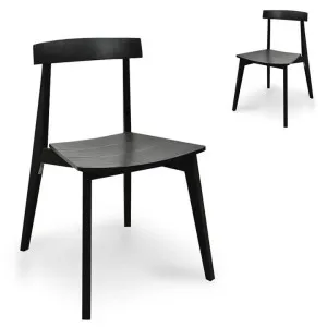 Set of 2 - Jira Wood Dining Chair - Black by Interior Secrets - AfterPay Available by Interior Secrets, a Dining Chairs for sale on Style Sourcebook