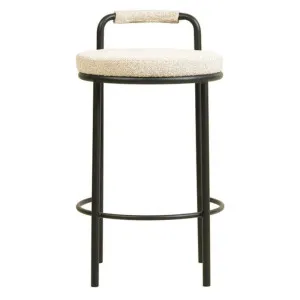 Karmy Fabric & Steel Counter Stool, Set of 2, Clay Grey / Black by Conception Living, a Bar Stools for sale on Style Sourcebook