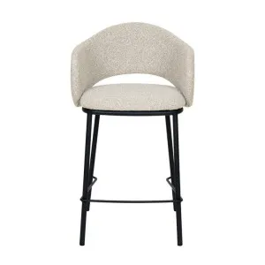 Merrick Fabric & Steel Counter Stool, Set of 2, Clay Grey / Black by Conception Living, a Bar Stools for sale on Style Sourcebook