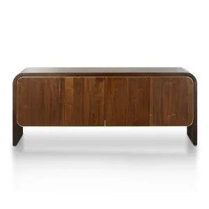 Hillston Wooden 4 Door Buffet Table, 200cm, Walnut by Conception Living, a Sideboards, Buffets & Trolleys for sale on Style Sourcebook