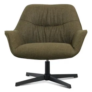 Lynaes Fabric Swivel Lounge Chair, Pine Green by Conception Living, a Chairs for sale on Style Sourcebook