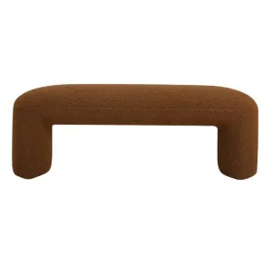 Nordby Boucle Fabric Ottoman Bench, 120cm, Brown by Conception Living, a Ottomans for sale on Style Sourcebook