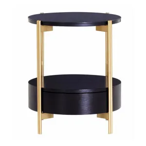 Starlyn Round Side Table, Black / Gold by Conception Living, a Side Table for sale on Style Sourcebook