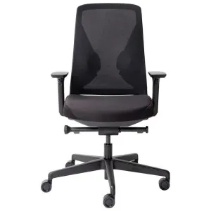 Konfurb Sense Fabric Office Chair with Arms, Black by Konfurb, a Chairs for sale on Style Sourcebook
