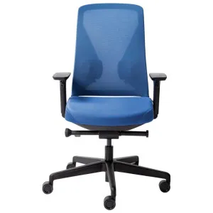 Konfurb Sense Fabric Office Chair with Arms, Blue by Konfurb, a Chairs for sale on Style Sourcebook
