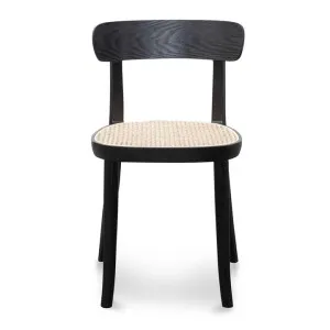 Chisholm Wooden Dining Chair with Rattan Seat, Set of 2, Black by Conception Living, a Dining Chairs for sale on Style Sourcebook