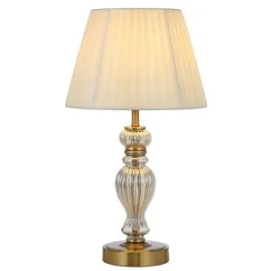 Cadiz Iron & Glass Base Table Lamp, Antique Gold / Cream by Telbix, a Table & Bedside Lamps for sale on Style Sourcebook