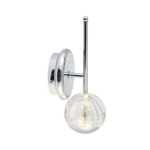 Segovia Glass & Metal LED Wall Light, Chrome by Telbix, a Wall Lighting for sale on Style Sourcebook