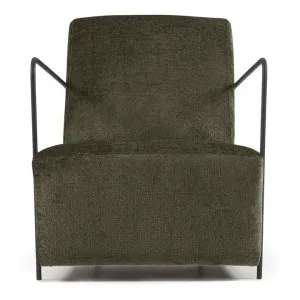 Kone Chenille Fabric Lounge Armchair, Green by El Diseno, a Chairs for sale on Style Sourcebook