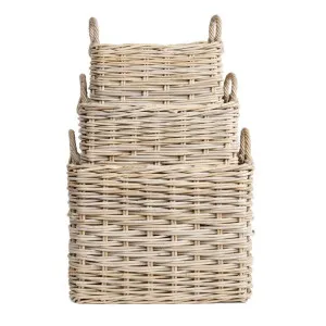 Corso 3 Piece Cane Basket Set by Wicka, a Baskets & Boxes for sale on Style Sourcebook