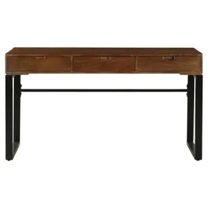 Venus Mango Wood & Metal Study Desk, 140cm, Walnut by Fobbio Home, a Desks for sale on Style Sourcebook