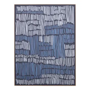 Blue Brushstrokes Box Framed Canvas in 123 x 163cm by OzDesignFurniture, a Painted Canvases for sale on Style Sourcebook