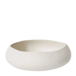 Matias Bowl Sandy White - 39cm x 39cm x 13cm by James Lane, a Vases & Jars for sale on Style Sourcebook