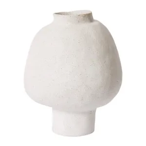 Matias Footed Vase Sandy White - 40cm by James Lane, a Vases & Jars for sale on Style Sourcebook