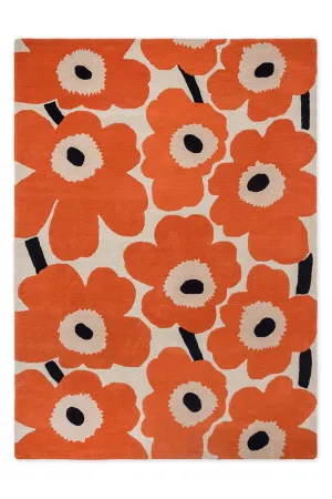 Marimekko Unikko Orange Red 132403 by Marimekko, a Contemporary Rugs for sale on Style Sourcebook
