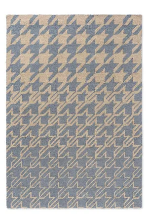 Ted Baker Houndstooth Washed Blue 455708 by Ted Baker, a Contemporary Rugs for sale on Style Sourcebook