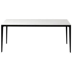 BK Ciandre Innovation S Commercial Grade Porcelain Top Dining Table, 140cm, White / Black by BKC, a Dining Tables for sale on Style Sourcebook