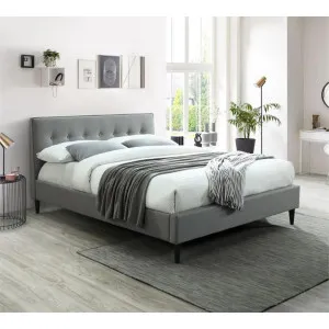 Monkton Fabric Platform Bed, King Single, Light Grey by Dodicci, a Beds & Bed Frames for sale on Style Sourcebook