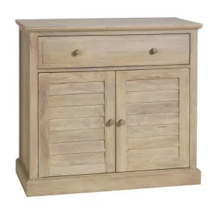 Montauk Mango Wood 2 Door 1 Drawer Side Cabinet by Canvas Sasson, a Sideboards, Buffets & Trolleys for sale on Style Sourcebook