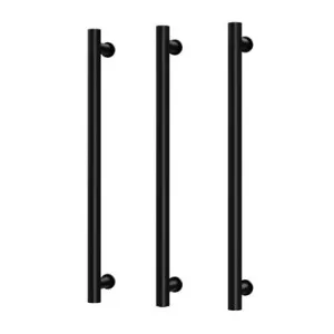 Heated Triple Towel Rail Round 600mm In Matte Black By Phoenix by PHOENIX, a Towel Rails for sale on Style Sourcebook