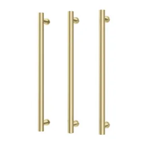 Heated Triple Towel Rail Round 600mm Brushed In Gold By Phoenix by PHOENIX, a Towel Rails for sale on Style Sourcebook