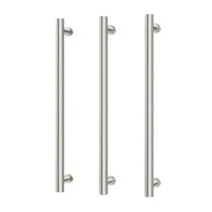 Heated Triple Towel Rail Round 600mm In Brushed Nickel By Phoenix by PHOENIX, a Towel Rails for sale on Style Sourcebook