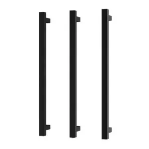 Heated Triple Towel Rail Square 600mm In Matte Black By Phoenix by PHOENIX, a Towel Rails for sale on Style Sourcebook