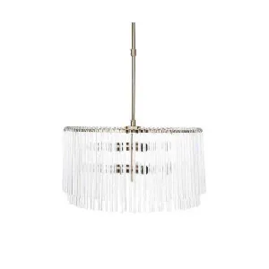 Zara Crystal Pendant - Round Brass by CAFE Lighting & Living, a Pendant Lighting for sale on Style Sourcebook