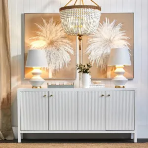 Adele 4-Door White Buffet Cabinet by CAFE Lighting & Living, a Sideboards, Buffets & Trolleys for sale on Style Sourcebook