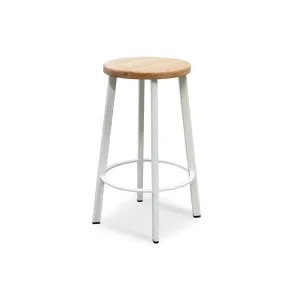 Luna Bar Stool - Natural with White Frame by Calibre Furniture, a Bar Stools for sale on Style Sourcebook