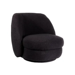 Abbey Swivel Chair - Black Boucle by CAFE Lighting & Living, a Chairs for sale on Style Sourcebook