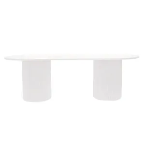 Amalfi Oval Dining Table - 2.4m White by CAFE Lighting & Living, a Dining Tables for sale on Style Sourcebook