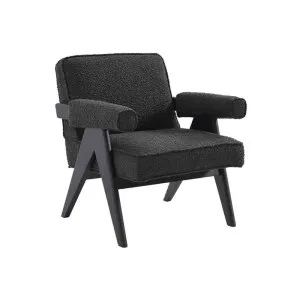 Ambrose Boucle Armchair - Black by CAFE Lighting & Living, a Chairs for sale on Style Sourcebook