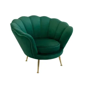 Manhattan Velvet Armchair - Green by Darcy & Duke, a Chairs for sale on Style Sourcebook