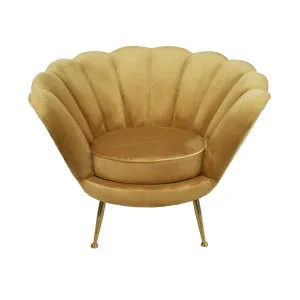 Manhattan Velvet Armchair - Honeycomb by Darcy & Duke, a Chairs for sale on Style Sourcebook