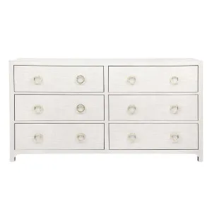 Astley 6 Drawer Upholstered Chest - Natural by CAFE Lighting & Living, a Cabinets, Chests for sale on Style Sourcebook