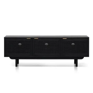 Avery Rattan TV Unit - Black by Calibre Furniture, a Entertainment Units & TV Stands for sale on Style Sourcebook
