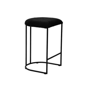 Mia Black Boucle Bar Stool - Set of 2 by Calibre Furniture, a Bar Stools for sale on Style Sourcebook