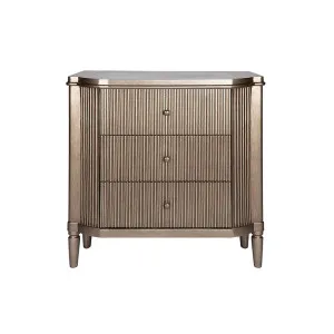 Allegra 3 Drawer Chest - Antique Gold by CAFE Lighting & Living, a Cabinets, Chests for sale on Style Sourcebook