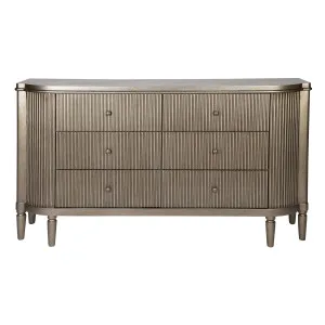 Allegra 6-Drawer Antique Gold Chest by CAFE Lighting & Living, a Cabinets, Chests for sale on Style Sourcebook