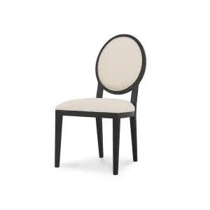 Bellport Light Beige Dining Chair - Black Frame Set of 2 by Calibre Furniture, a Dining Chairs for sale on Style Sourcebook