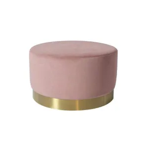 Milan Velvet Ottoman - Blush by Darcy & Duke, a Ottomans for sale on Style Sourcebook